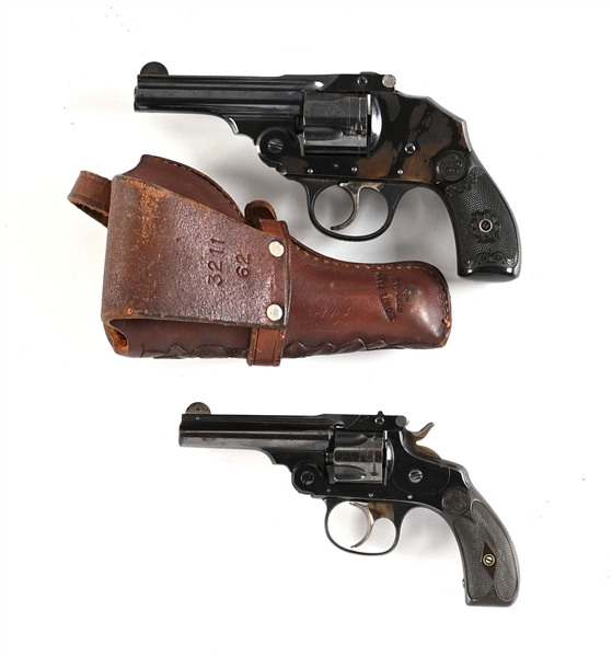 (C+A) LOT OF 2: IVER JOHNSON SAFETY AUTOMATIC AND SMITH & WESSON .32 DA DOUBLE ACTION REVOLVERS.