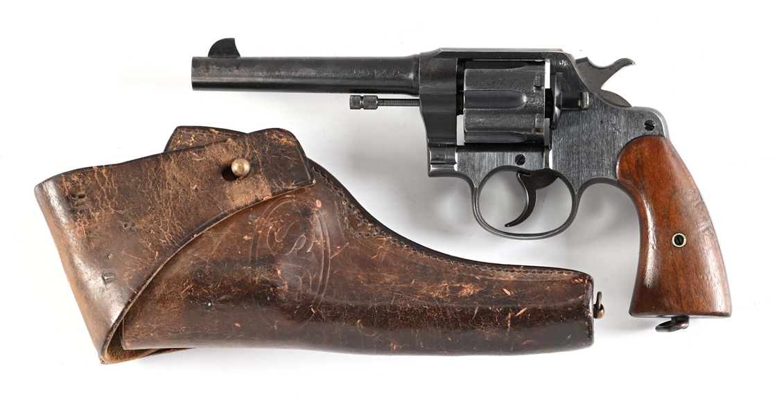 (C) COLT NEW SERVICE DOUBLE ACTION REVOLVER 