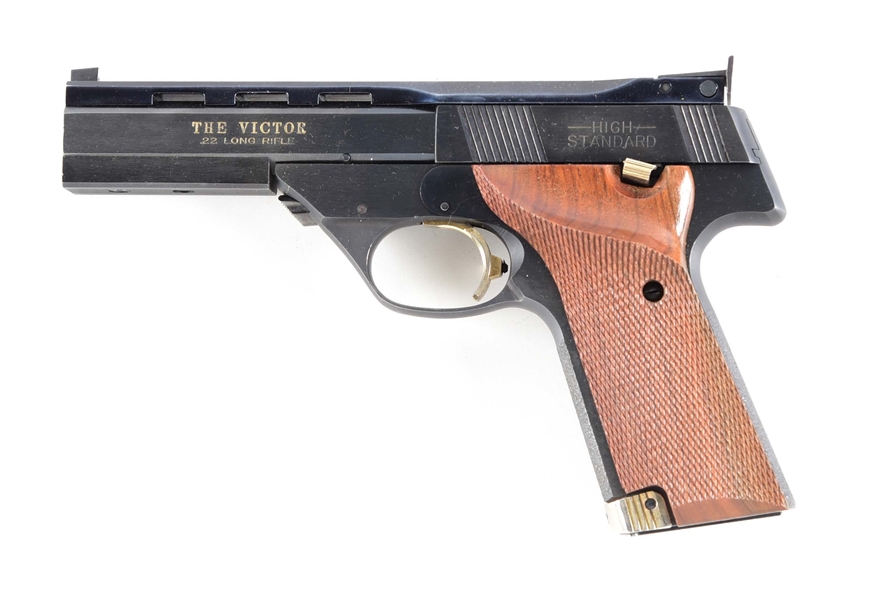 (C) HIGH STANDARD "THE VICTOR" SEMI AUTOMATIC PISTOL