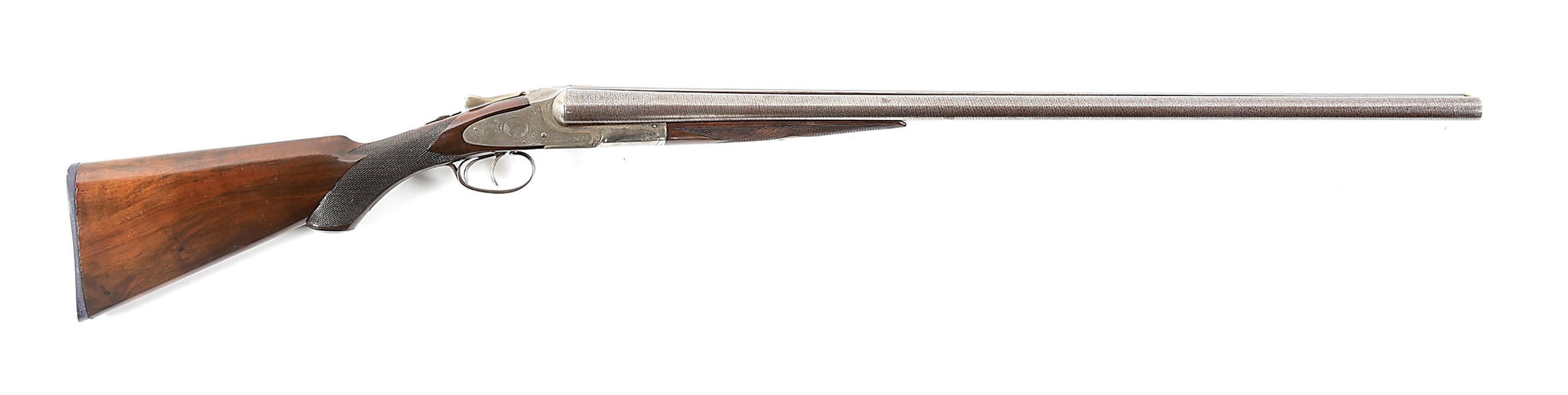 (C) LC SMITH NO. 2E SIDE BY SIDE 12 GA. SHOTGUN.