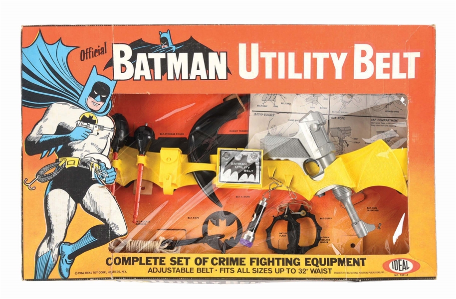 RARE BATMAN UTILITY BELT BY IDEAL IN ORIGINAL BOX