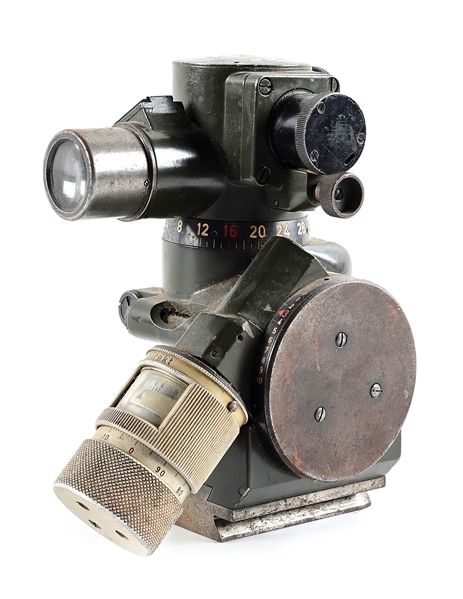 FINE ORIGINAL GERMAN WWII MG-34 (MGZ) MACHINE GUN LAFETTE TRIPOD OPTIC SCOPE.