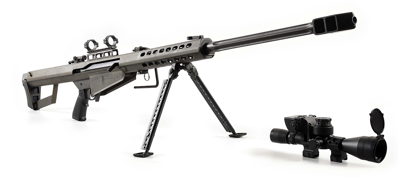 (M) BARRETT M82A1 SEMI-AUTO RIFLE WITH BARRETT OPTICAL RANGING SYSTEM. 