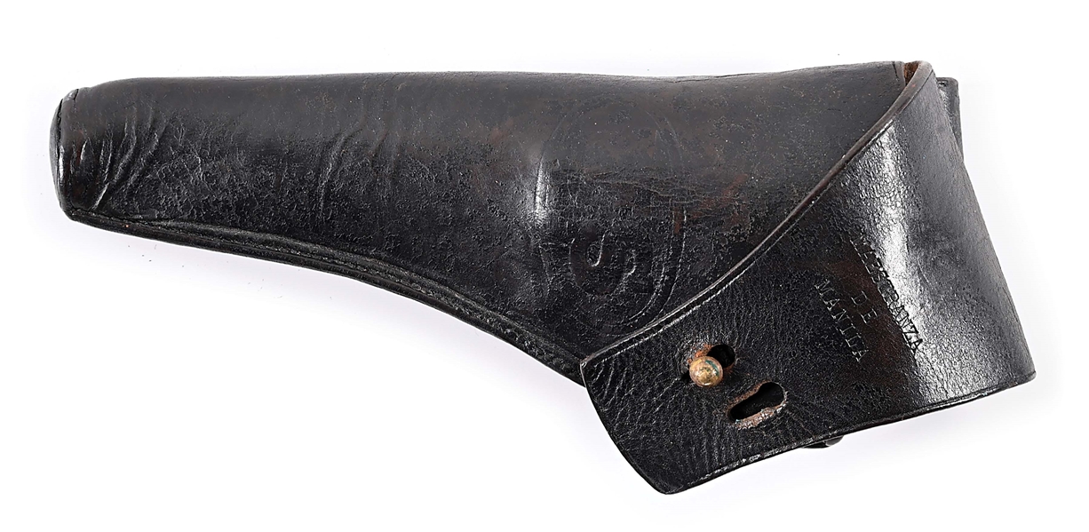 HOLSTER FOR ARTILLERY MODEL REVOLVER MADE AT MAESTRANZA DE MANILA.