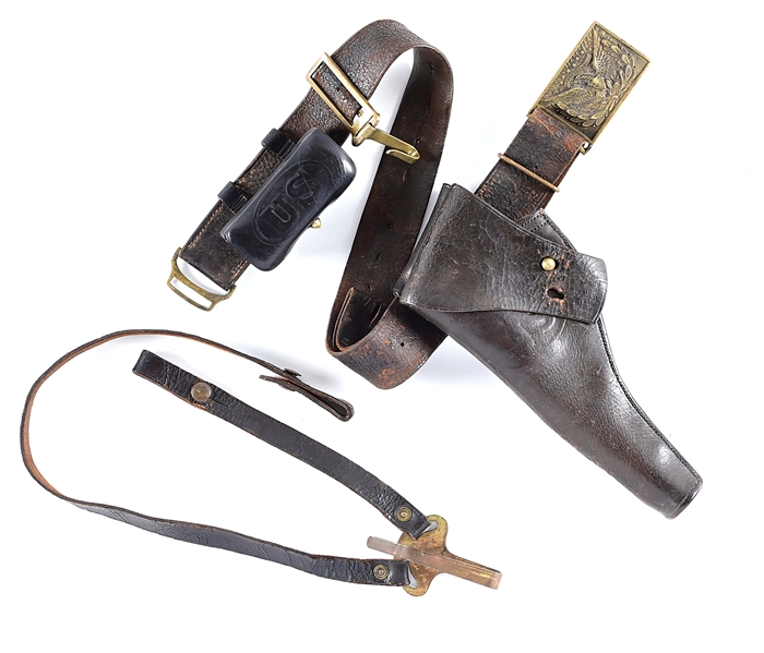 US INDIAN WARS OFFICERS HOLSTER RIG.