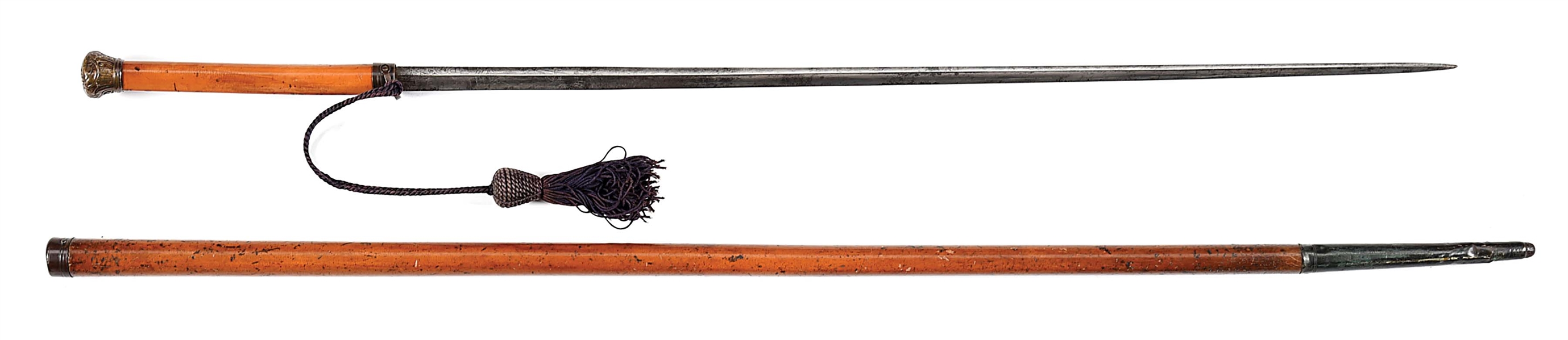 19TH CENTURY SWORD CANE.