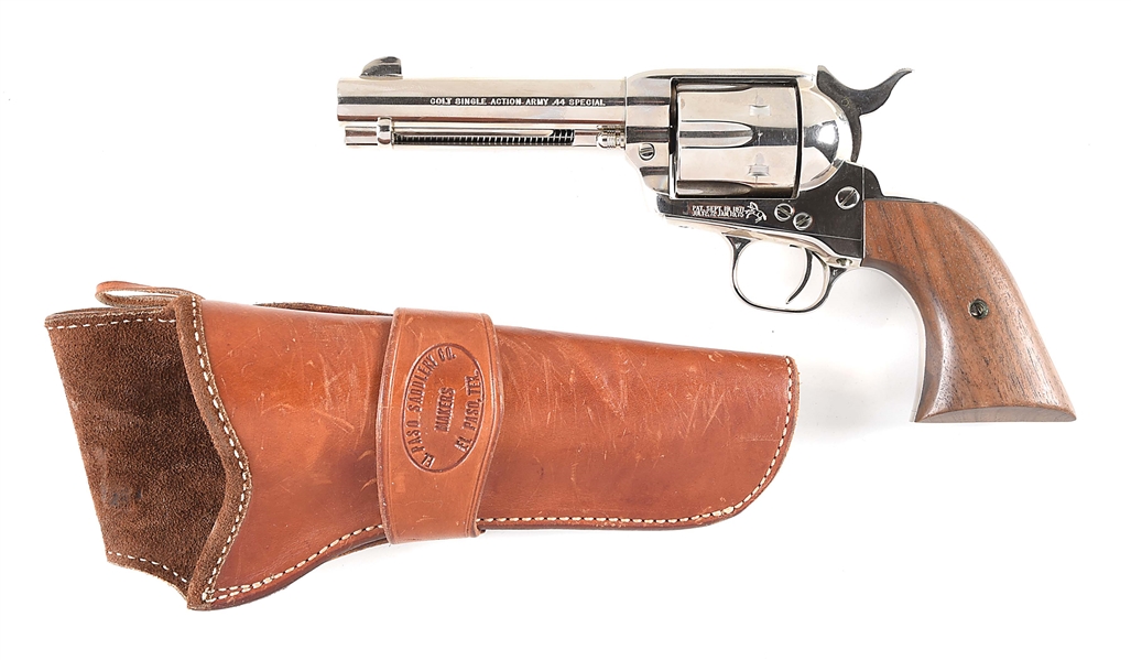 (M) THIRD GENERATION COLT SINGLE ACTION ARMY REVOLVER WITH HOLSTER