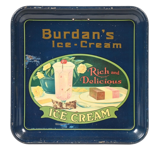 BURDANS ICE CREAM SERVING TRAY