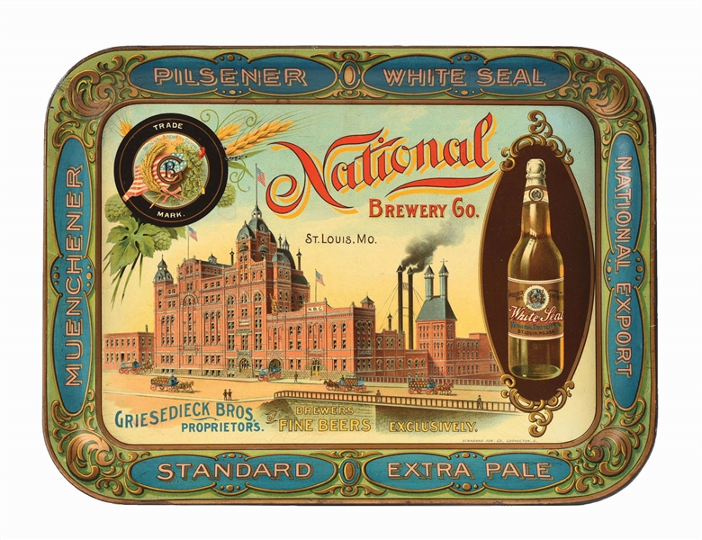 NATIONAL BREWING CO. FACTORY SCENE TRAY