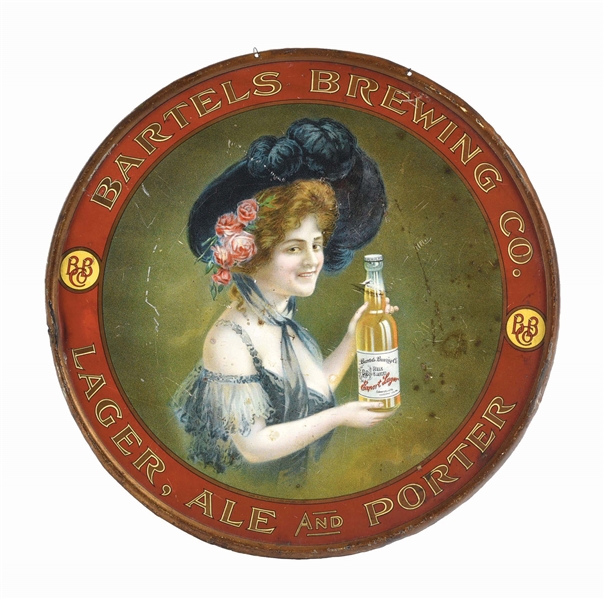 BARTELS BREWING CO. VICTORIAN FLAT CHARGER SIGN