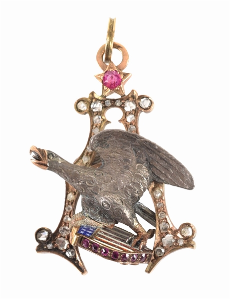 ANHEUSER-BUSCH A-EAGLE LOGO WATCH FOB/PENDANT