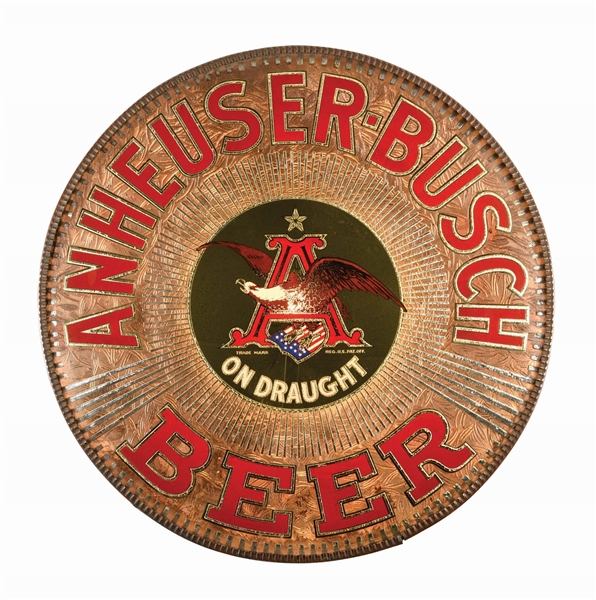 ANHEUSER-BUSCH BEER REVERSE GLASS LIGHT-UP SIGN