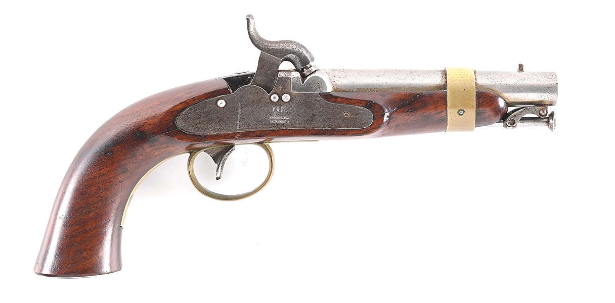 (A) US M1842 PERCUSSION PISTOL BY DERINGER.