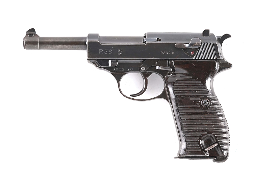 (C) NAZI MARKED WALTHER P38 9MM SEMI-AUTOMATIC PISTOL.