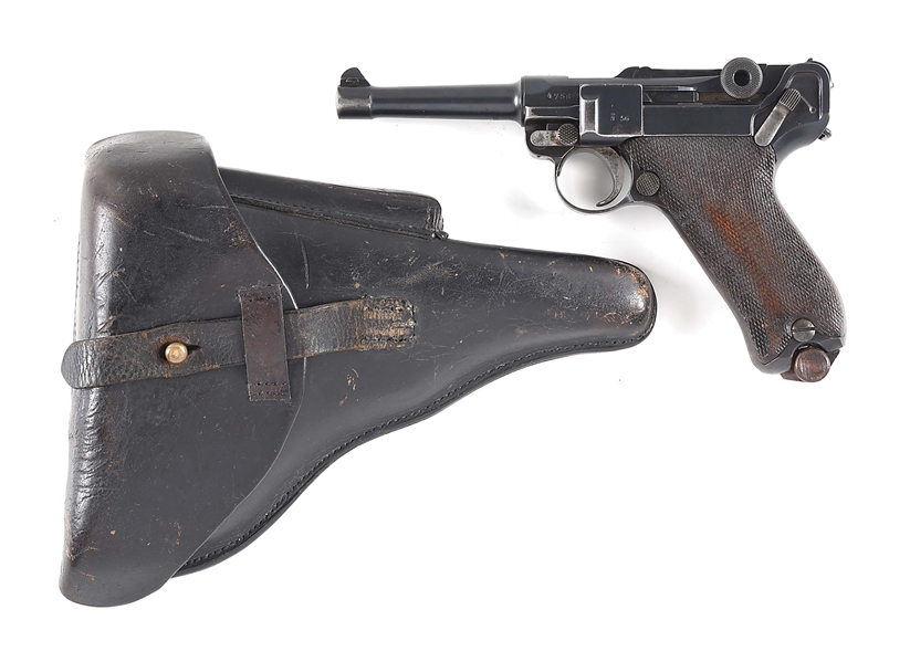 (C) 1913/1920 ERFURT POLICE DOUBLE DATE P.08 LUGER SEMI-AUTOMATIC PISTOL. 