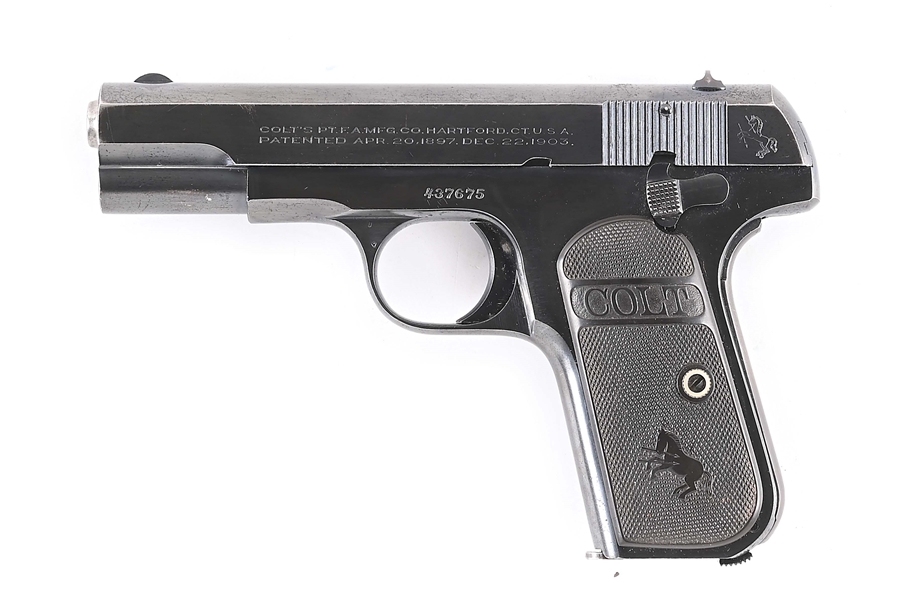 (C) COLT 1903 POCKET HAMMERLESS .32 ACP SEMI AUTOMATIC PISTOL.