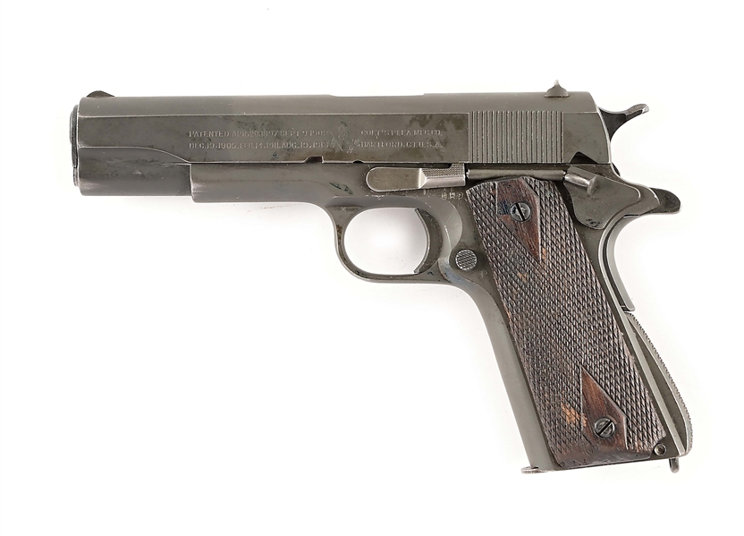 (C) COLT MODEL 1911A1 SEMI AUTOMATIC PISTOL (1943).