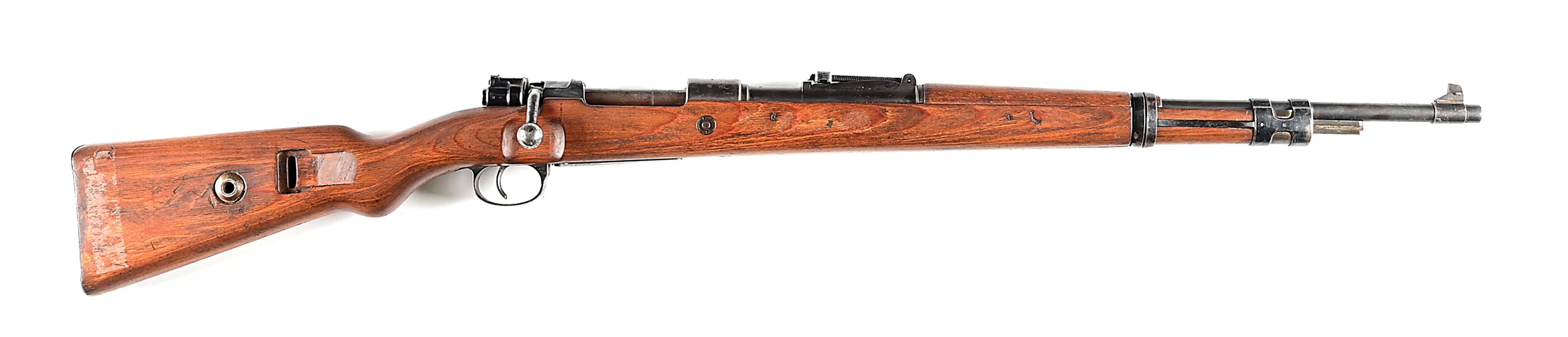 (C) K98 MAUSER "243" FACTORY MARKED BOLT ACTION RIFLE.