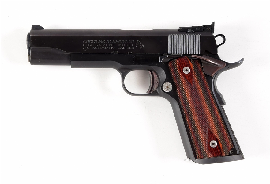 (M) CUSTOM COLT SERIES 70 GOVERNMENT MODEL 1911 SEMI AUTOMATIC PISTOL.