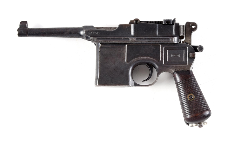 (C) MAUSER C96 BROOMHANDLE BOLO SEMI-AUTOMATIC PISTOL.