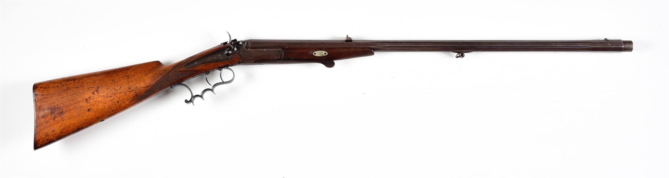 (C) AUSTRIAN UNDERLEVER SINGLE SHOT RIFLE.