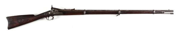 (A) US SPRINGFIELD MODEL 1866 SECOND ALLIN CONVERSION TRAPDOOR RIFLE.