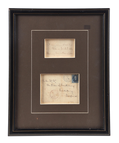 HENRY LONGFELLOW SIGNED LETTER FRAGMENT.