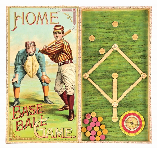 RARE 1897 MCLOUGHLIN BROS. HOME BASEBALL GAME IN ORIGINAL BOX