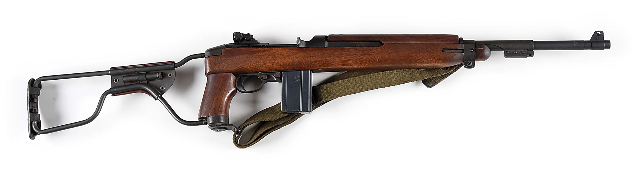 (C) INLAND M1A1 PARATROOPER SEMI-AUTOMATIC CARBINE.