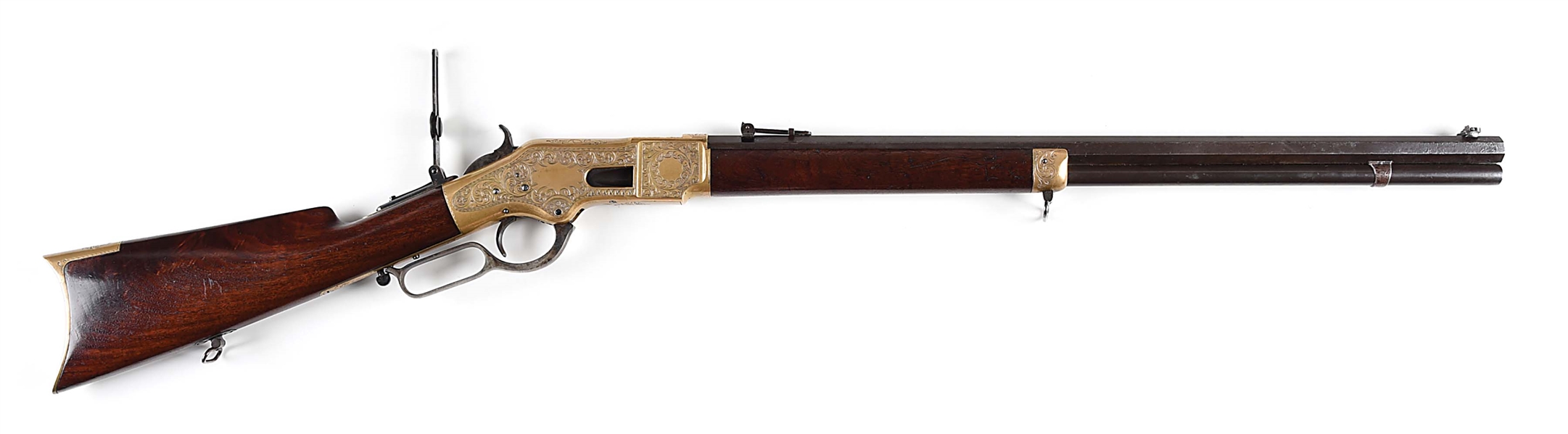 (A) FANTASTIC  ENGRAVED WINCHESTER MODEL 1866 LEVER ACTION RIFLE.  