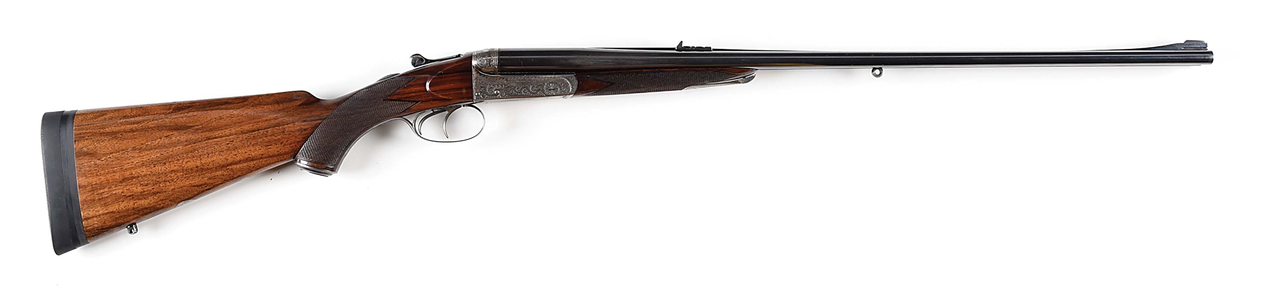 (C) WILLIAM EVANS BL EXTRACTOR .400-360 NITRO EXPRESS DOUBLE RIFLE.