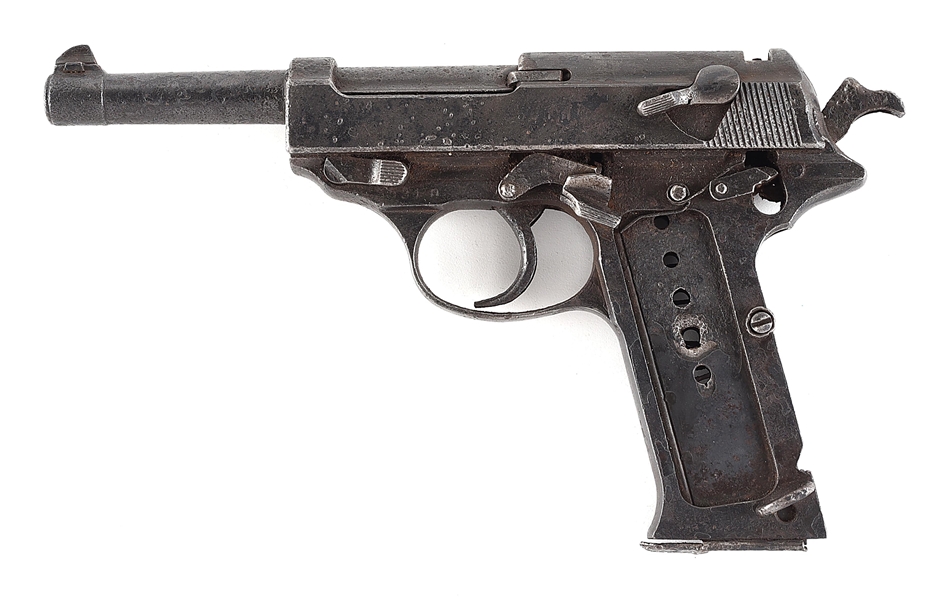 (C) RELIC WALTHER P.38 SEMI AUTOMATIC PISTOL REPORTEDLY RECOVERED FROM THE FUHRERBUNKER BURN PIT.