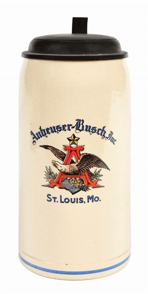 ANHEUSER-BUSCH INC. STONEWARE BEER STEIN