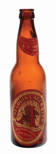 ANHEUSER-BUSCH ST. LOUIS LAGER BEER LABELED BOTTLE