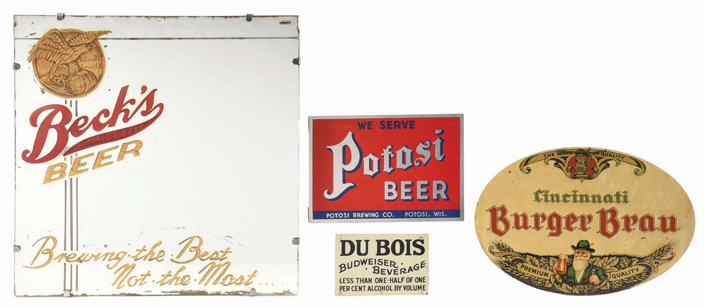 LOT OF 3: BEER ADVERTISING SIGNS