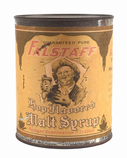 FALSTAFF HOP FLAVORED MALT SYRUP TIN CAN