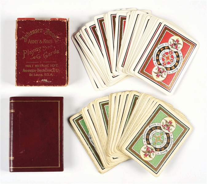 PAIR OF ANHEUSER-BUSCH BREWING CO. PLAYING CARD DECKS