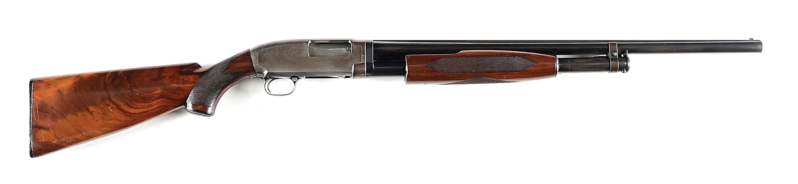 (C) PRE WAR SKEET GRADE WINCHESTER MODEL 12 16 GAUGE SLIDE ACTION SHOTGUN WITH SOLID RIB..