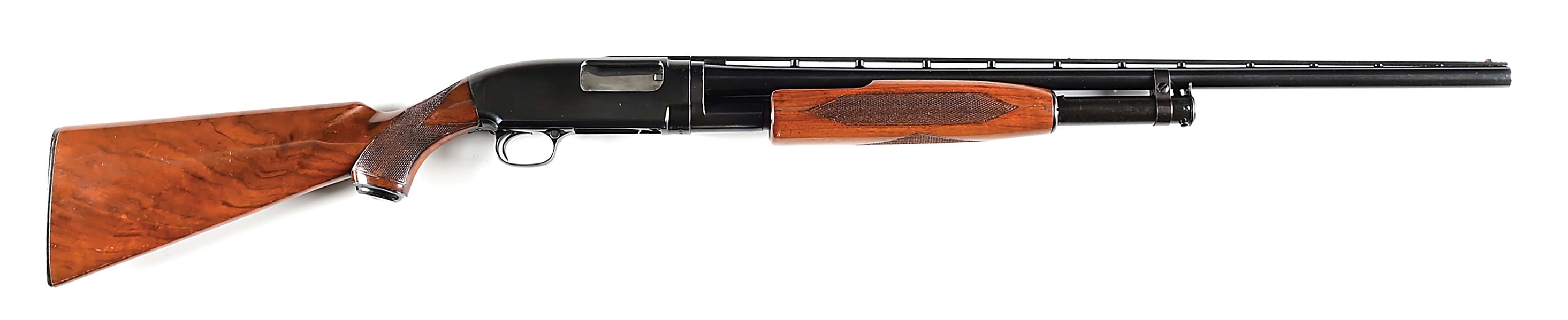 (C) 20 GA WINCHESTER MODEL 12 SKEET SLIDE ACTION SHOTGUN.