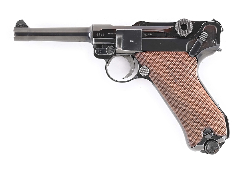 (C) MAUSER 42 CODE 1939 LUGER P.08 SEMI-AUTOMATIC PISTOL.