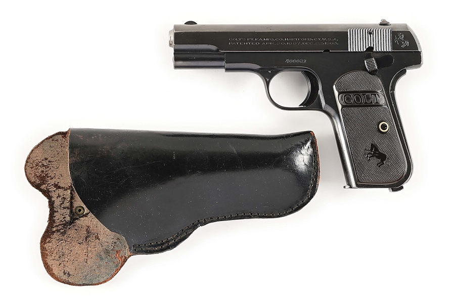 (C) GREAT CONDITION COLT 1903 POCKET HAMMERLESS .32 ACP SEMI-AUTOMATIC PISTOL.