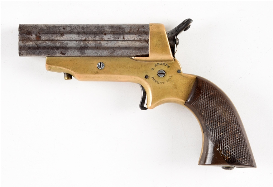 (A) SHARPS 2A 4 BARREL PEPPERBOX PISTOL.