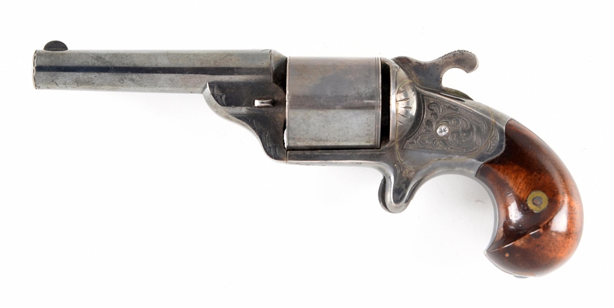 (A) MOORES PATENT FRONT LOADING REVOLVER.