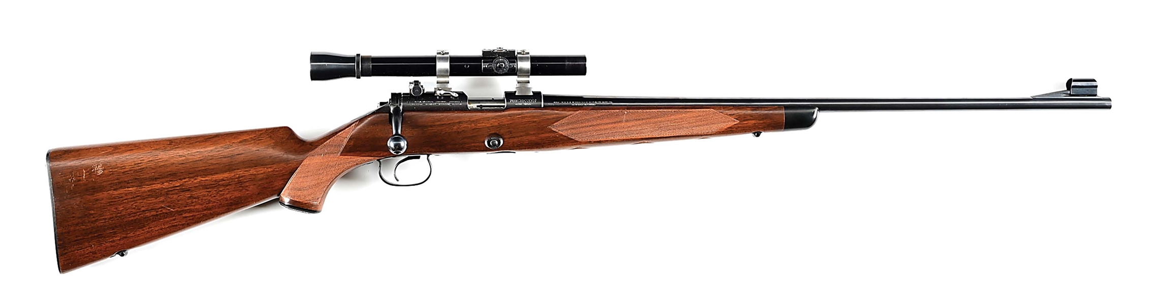 (C) PRE-WAR WINCHESTER MODEL 52 SPORTER BOLT ACTION RIFLE (1936).