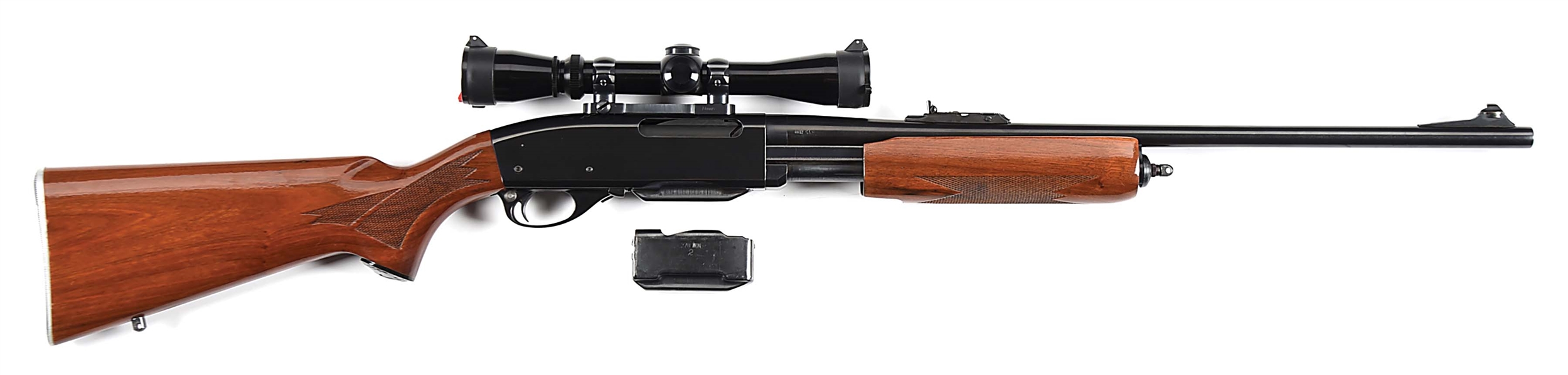 (C) REMINGTON MODEL 760 GAMEMASTER SLIDE ACTION RIFLE IN .270 WITH LEUPOLD SCOPE.