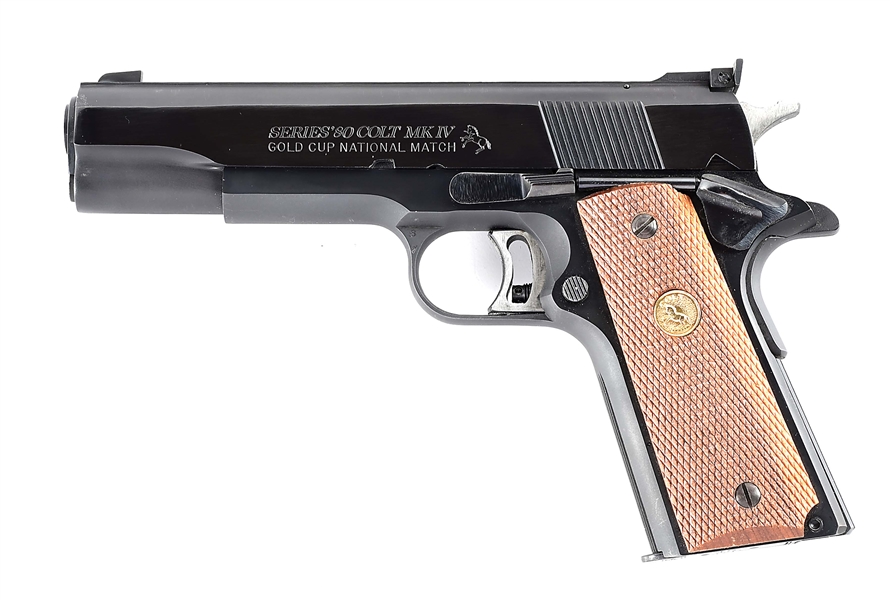 (M) COLT GOLD CUP NATIONAL MATCH 1911A1 SEMI AUTOMATIC PISTOL WITH BOX.