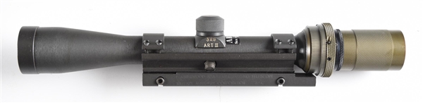 LEATHERWOOD MAC ART II SNIPER SCOPE WITH CASE.