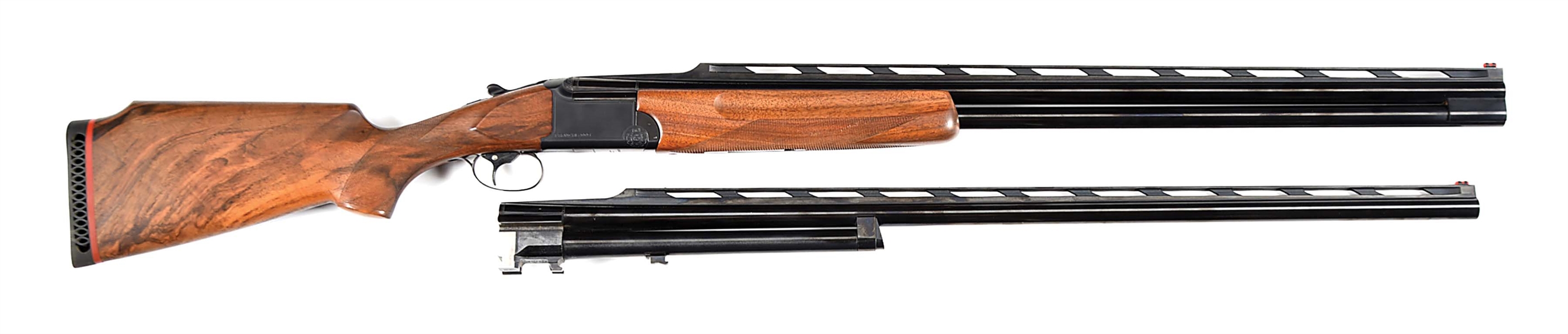 (M) FRANCHI 2005 OVER/UNDER AND SBT 12 GAUGE SHOTGUN, 2 BARREL SET.