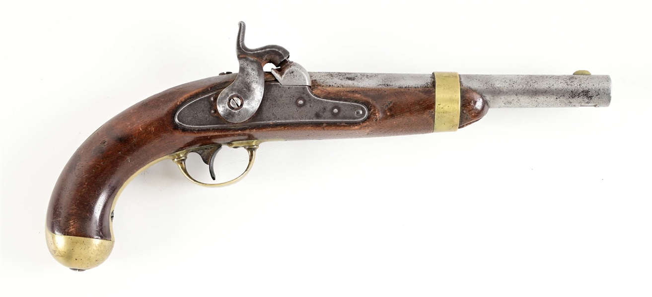 (A) US MODEL 1842 PERCUSSION PISTOL BY ASTON.