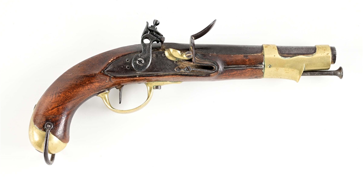 (A) FRENCH CAVALRY CHARLEVILLE FLINTLOCK PISTOL.